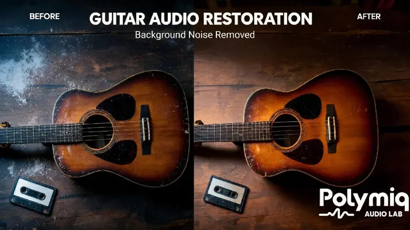 Guitar recording noise reduction and audio cleanup — video thumbnail